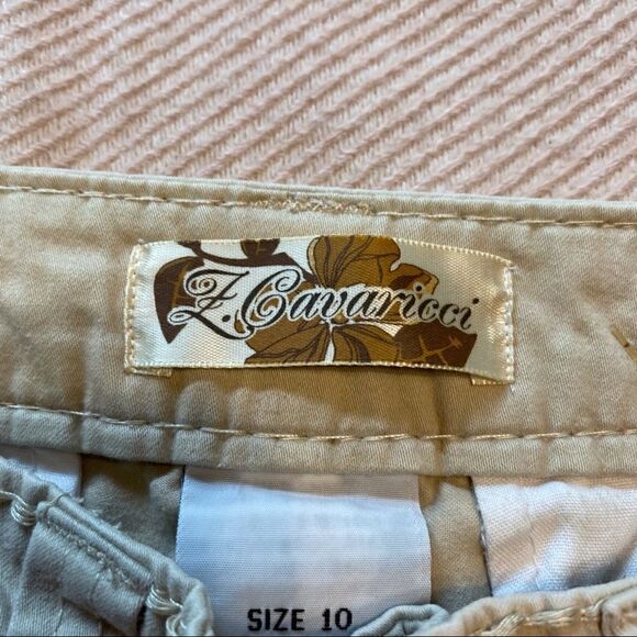 Z Cavaricci Light Khaki Shorts, Size 10 - Picture 4 of 11